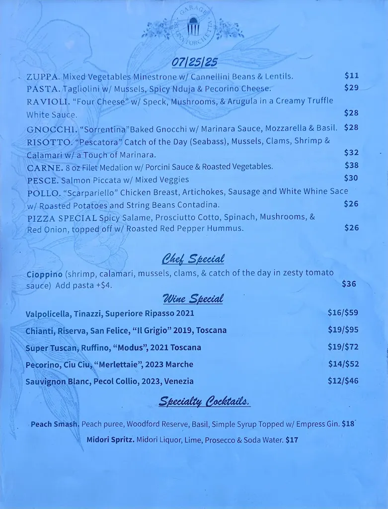 Menü_Garage Buona Forchetta_Coronada La_Bild_1