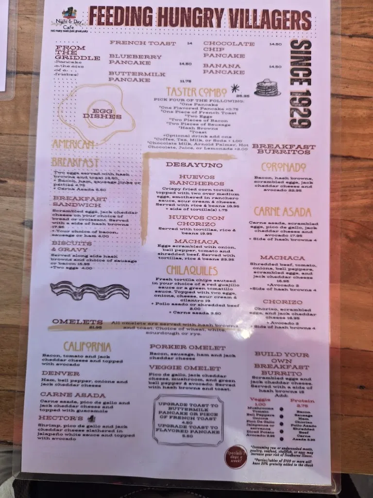 Menu_Night & Day Cafe_Coronada La_image_4