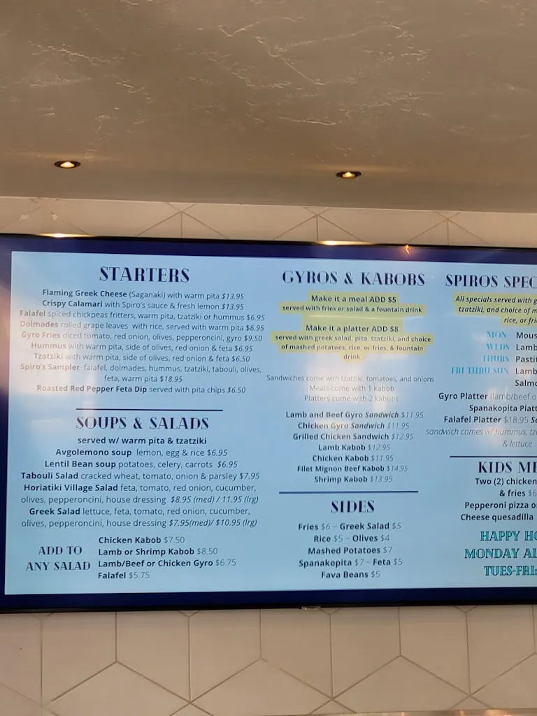 Menu_Spiro's Mediterranean Cuisine_Coronada La_image_3