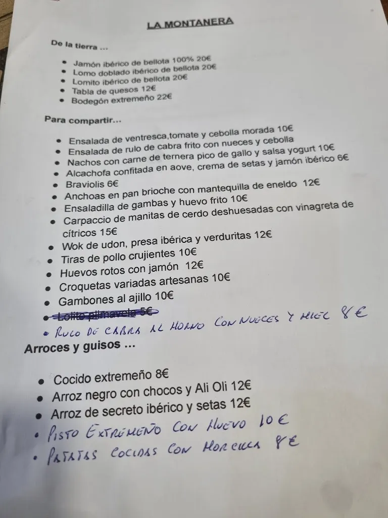 Menu_Restaurante la Montanera_Fregenal de la Sierra_image_2