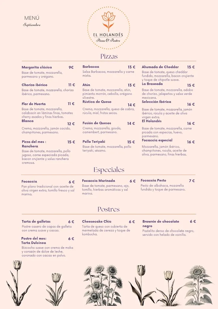 Menu_EL HOLANDÉS PIZZERÍA_Fregenal de la Sierra_image_1