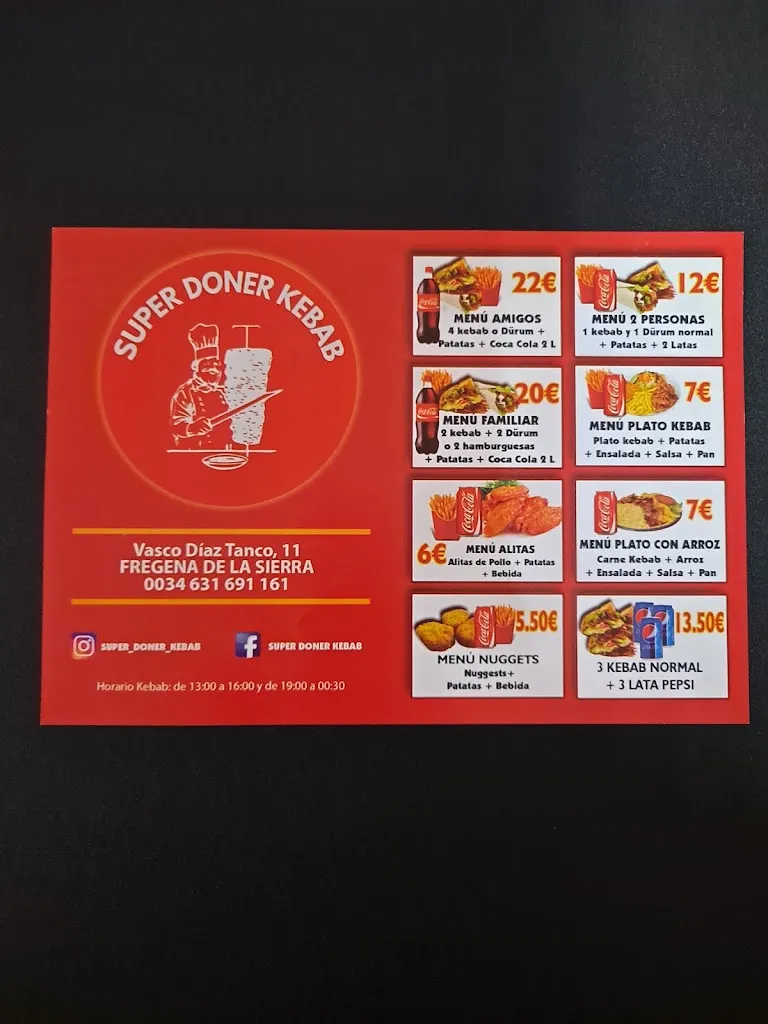 Menu_Super Doner Kebab Fregenal de la Sierra_Fregenal de la Sierra_image_4