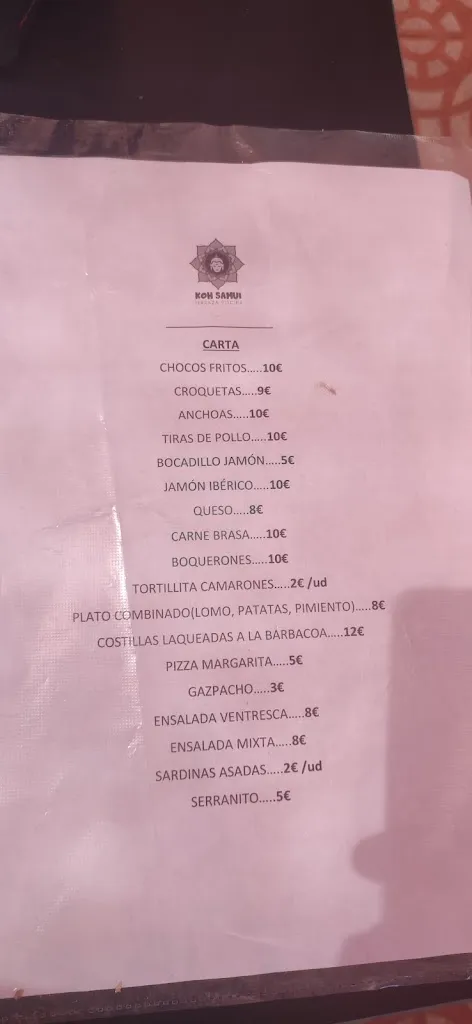 Menu_Terraza piscina Koh Samui_Fregenal de la Sierra_immagine_1