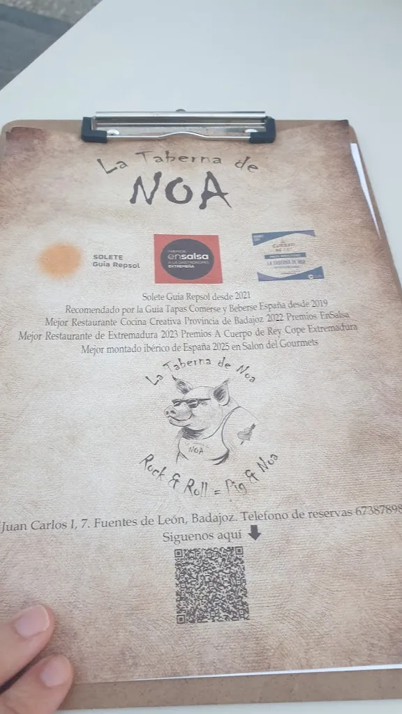 Menü_La Taberna De Noa_Fuentes de León_Bild_3