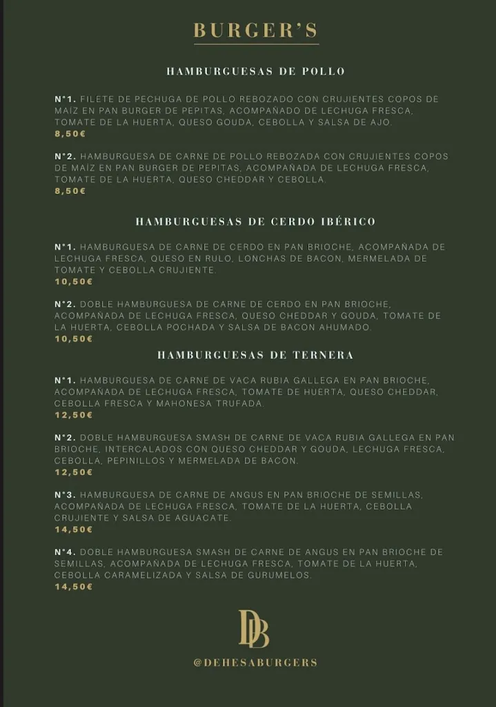 Menu_Dehesa Burger´s_Fuentes de León_image_1