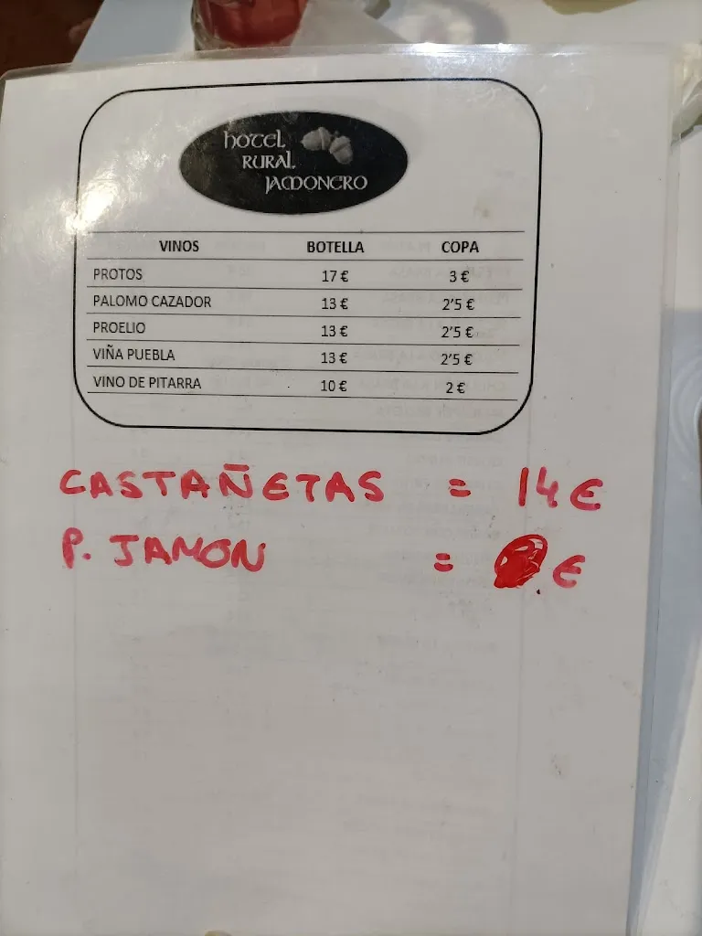 Menu_Restaurant El Jamonero_Fuentes de León_image_2