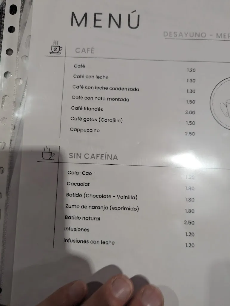 Menü_Bar Café El 10_Fuentes de León_Bild_3