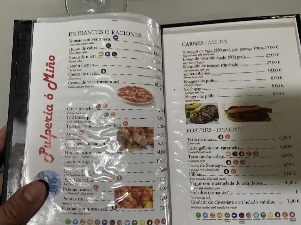 Menu_Restaurante Pulpería O Miño_Miño_immagine_1