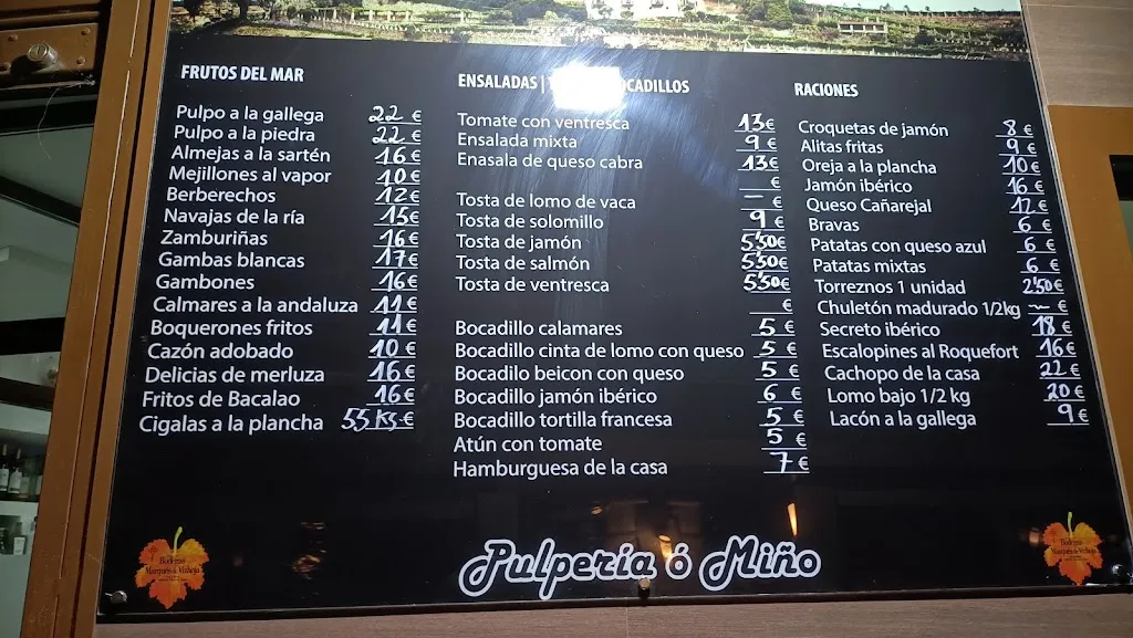 Menu_Restaurante Pulpería O Miño_Miño_immagine_3