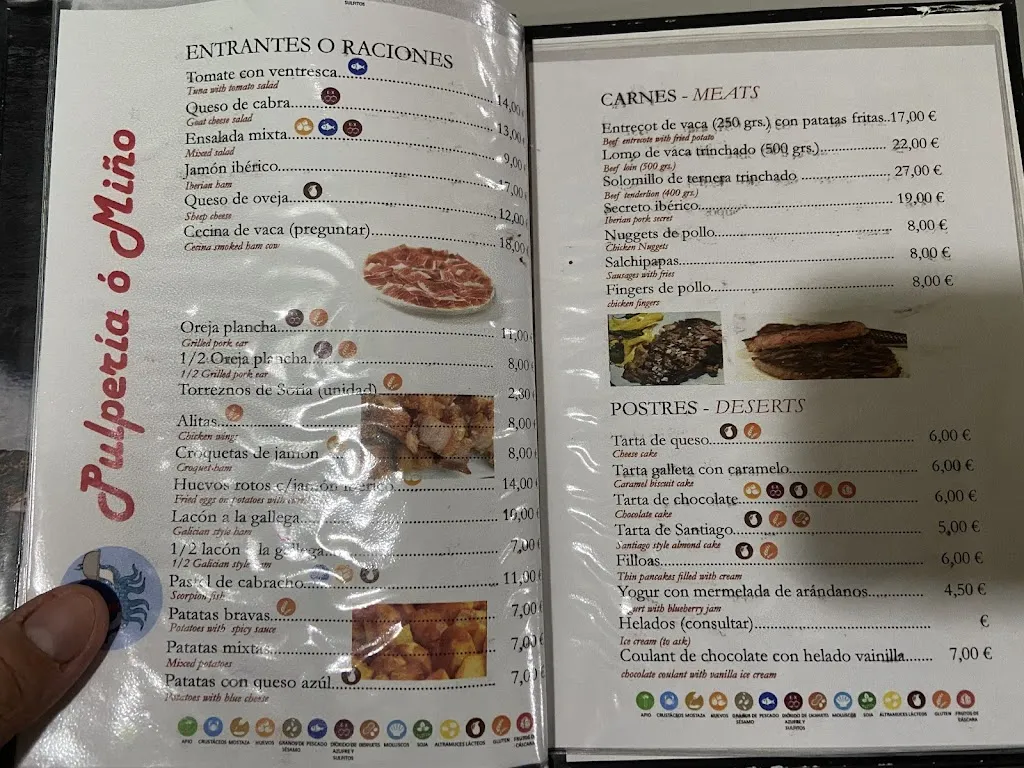 Menu_Restaurante Pulpería O Miño_Miño_immagine_4