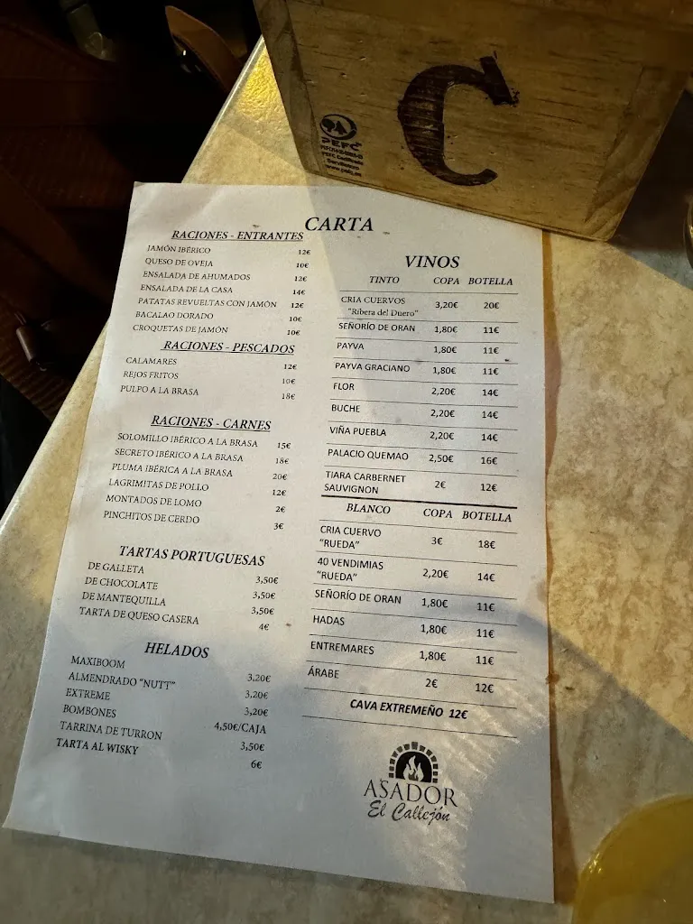 Menu_Asador El Callejón_Garrovilla La_image_2