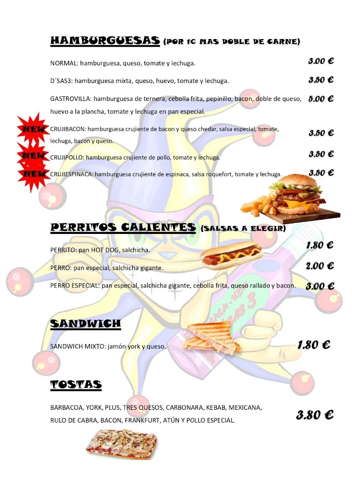 Menu_Discoteca D'sas 3 + Restaurante Gastrovilla_Garrovilla La_immagine_1