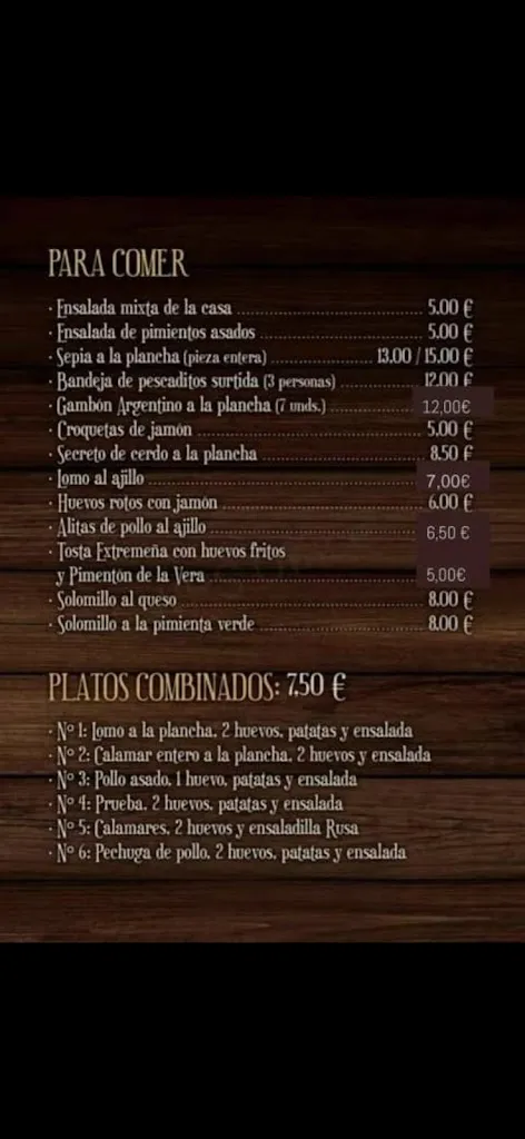 Menu_Restaurante bar FLORES_Garrovilla La_image_3