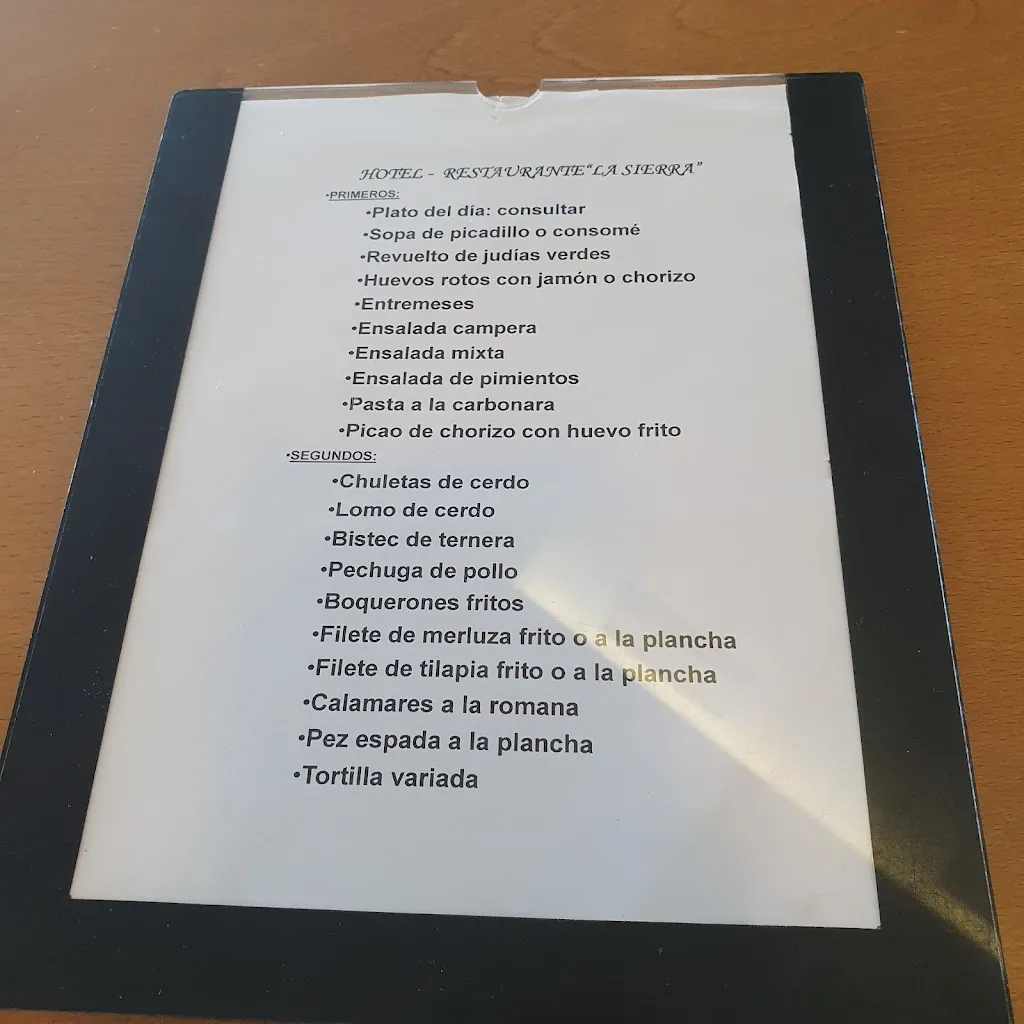 Menu_La Sierra Restaurante_Fuente del Maestre_image_1