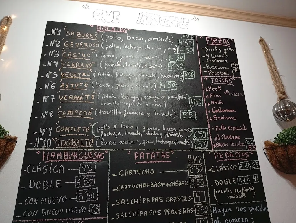 Menu_Bocatería Que Aproveche_Fuente del Maestre_image_1