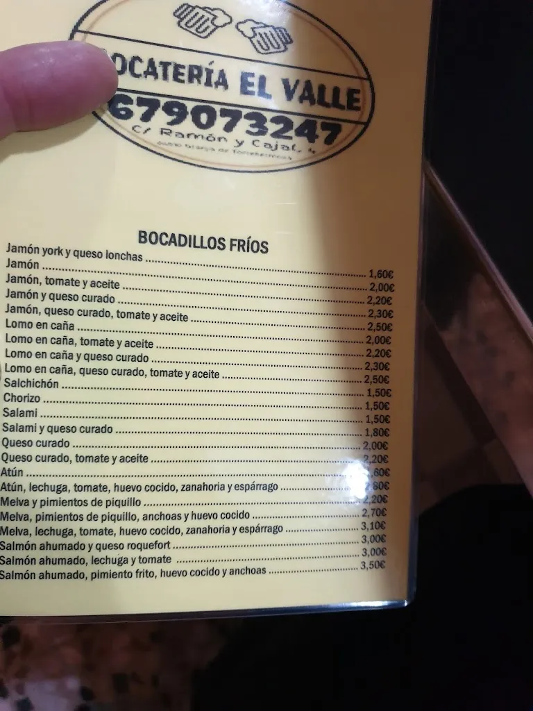 Menü_Pub Al Alba_Granja de Torrehermosa_Bild_2