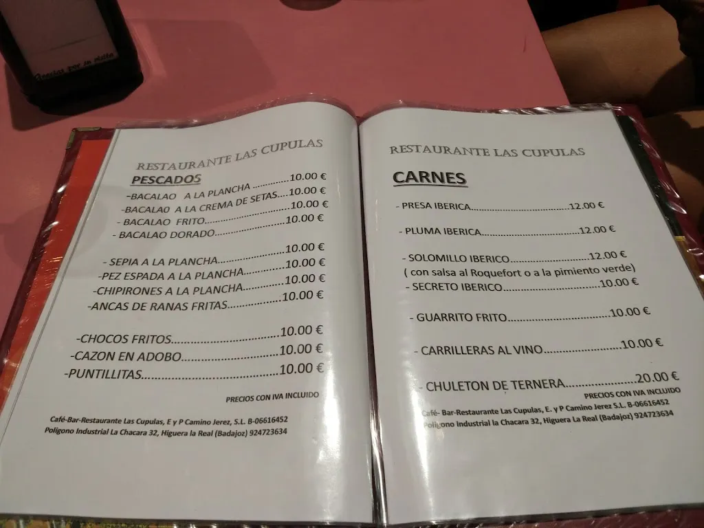 Menu_Restaurante LAS CÚPULAS_Higuera de Llerena_image_2