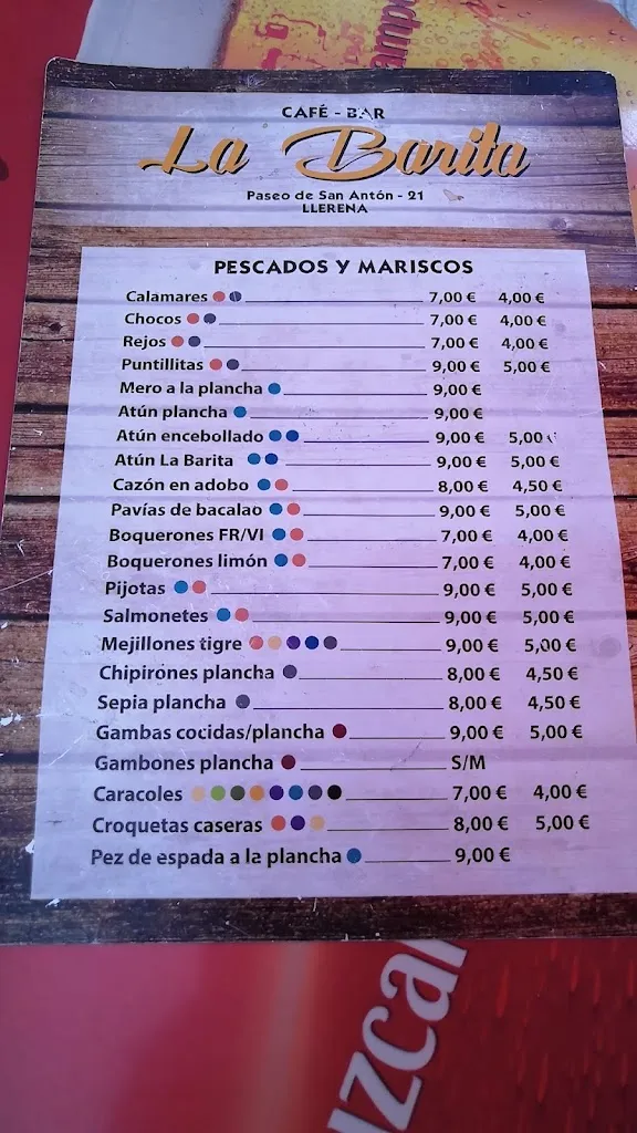 Menu_Bar la Barita_Higuera de Llerena_image_1