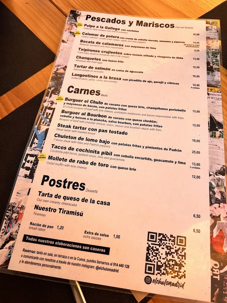 Menu_El Chulo de Madrid_Muros_image_2