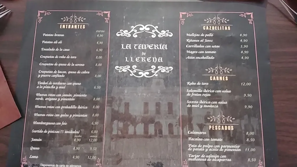 Menu_La Taperia de Llerena_Higuera de Llerena_immagine_3