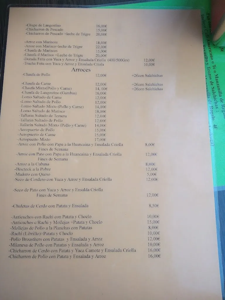 Menu_Taberna Peruana_Jerez de los Caballeros_image_3