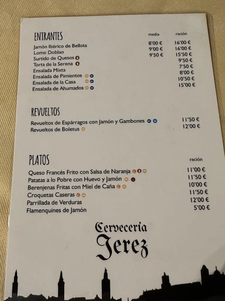 Menu_Cerveceria Jerez_Jerez de los Caballeros_image_1