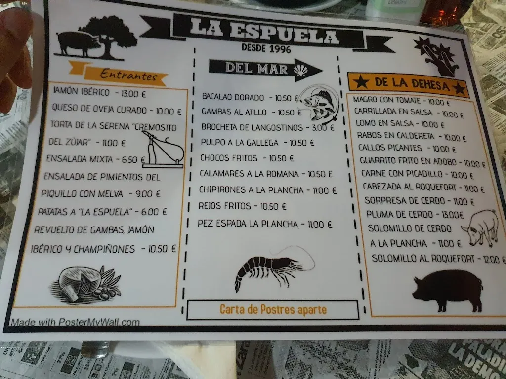 Menu_La Espuela_Jerez de los Caballeros_immagine_2