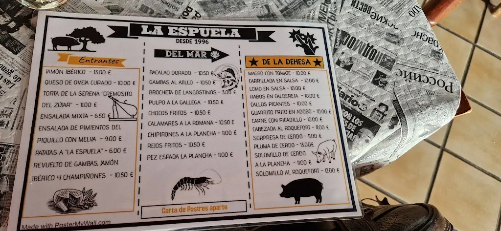 Menu_La Espuela_Jerez de los Caballeros_immagine_3