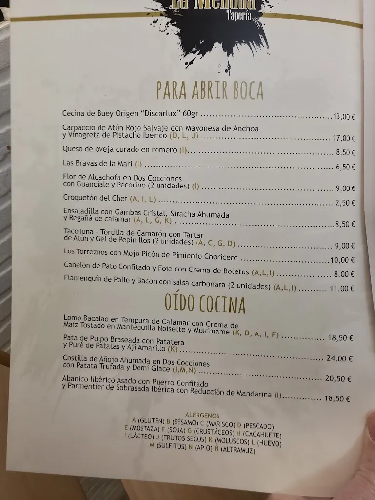 Menu_La Menuda Taperia_Don Benito_image_1