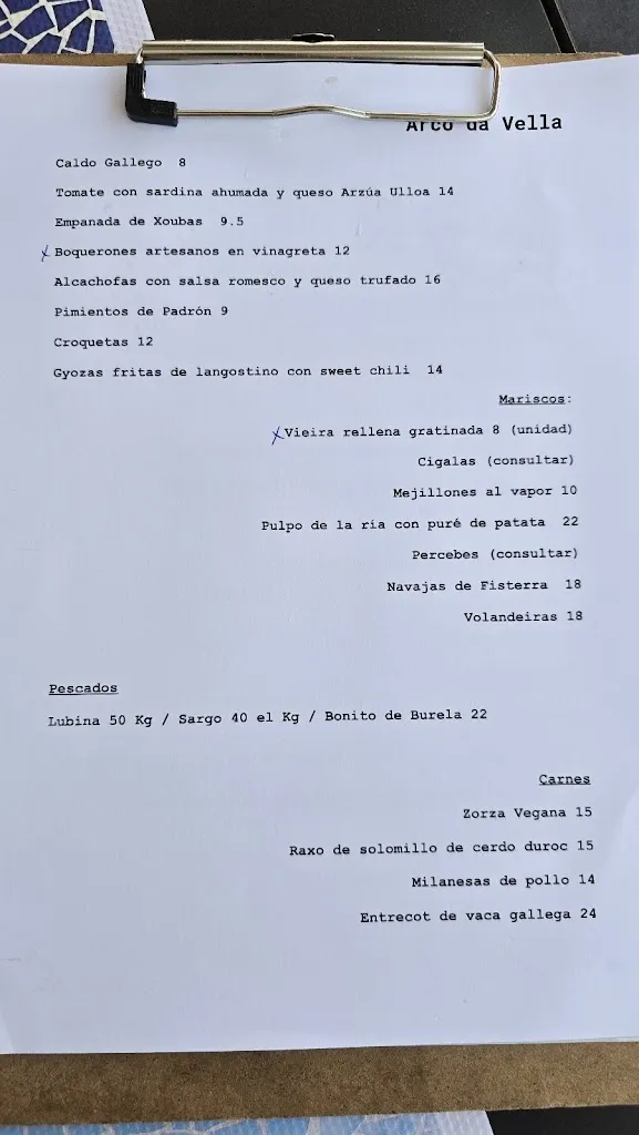 Menu_Mesón Arco da Vella_Fisterra_image_1
