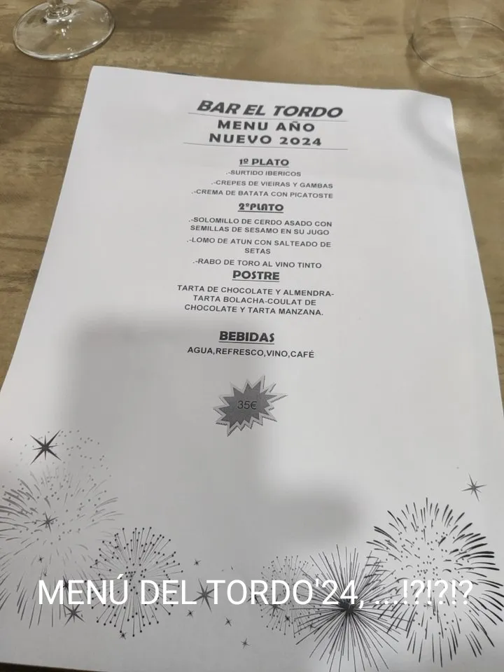 Menu_Bar Restaurante El Tordo_Don Benito_immagine_1