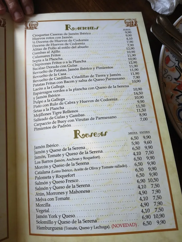 Menu_Mesón LOS BARROS_Don Benito_image_1