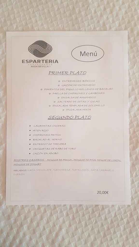 Menu_Espartería Restaurant_Don Benito_image_1