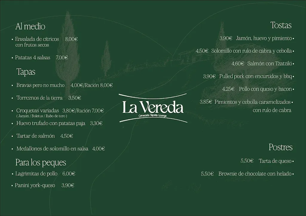 Menu_La Vereda | Taperia - Cervecería | Don Benito_Don Benito_image_1