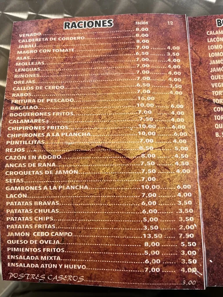 Menu_Fuentecita Mesón Restaurante_Hornachos_image_2