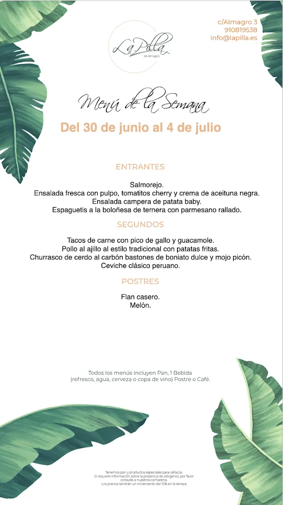 Menu_La Pilla_Lapa La_image_1