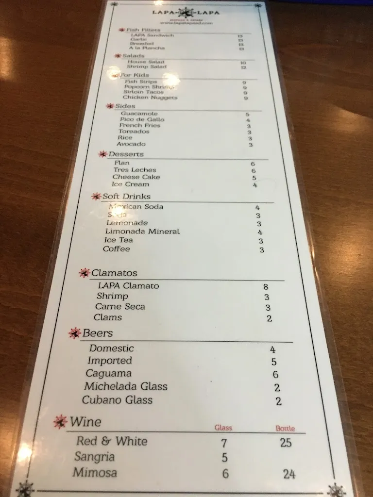 Menu_Lapa Lapa Seafood & Drinks_Lapa La_image_3