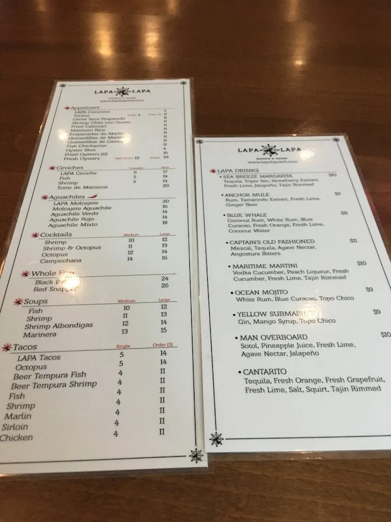 Menu_Lapa Lapa Seafood & Drinks_Lapa La_image_4