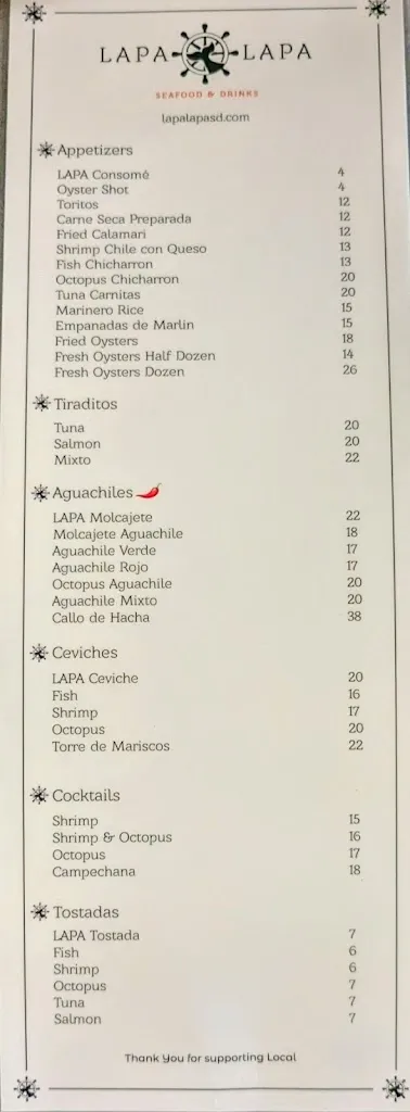 Menu_Lapa Lapa Seafood & Drinks_Lapa La_image_4