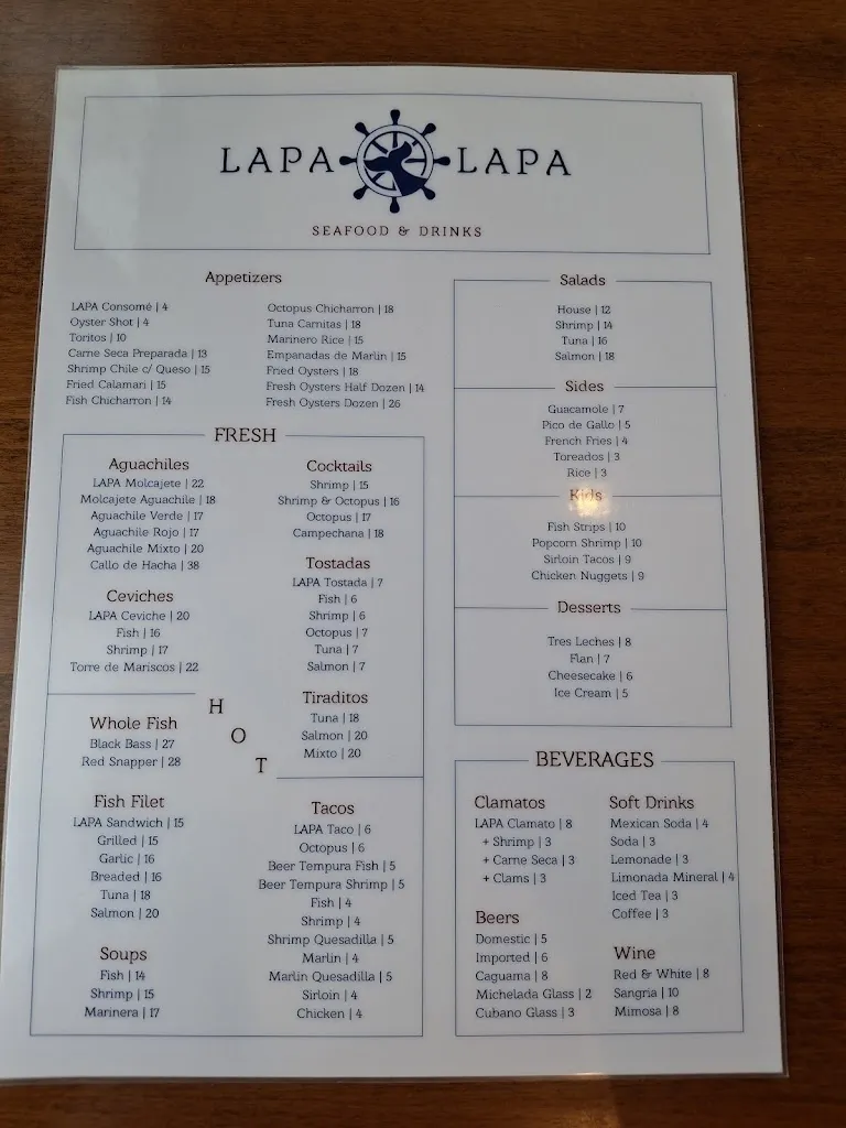 Menu_Lapa Lapa Seafood & Drinks_Lapa La_image_2