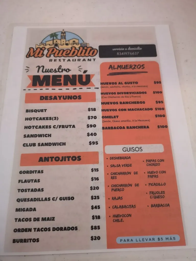 Menu_Restaurante Mi Pueblito_Llera_immagine_3