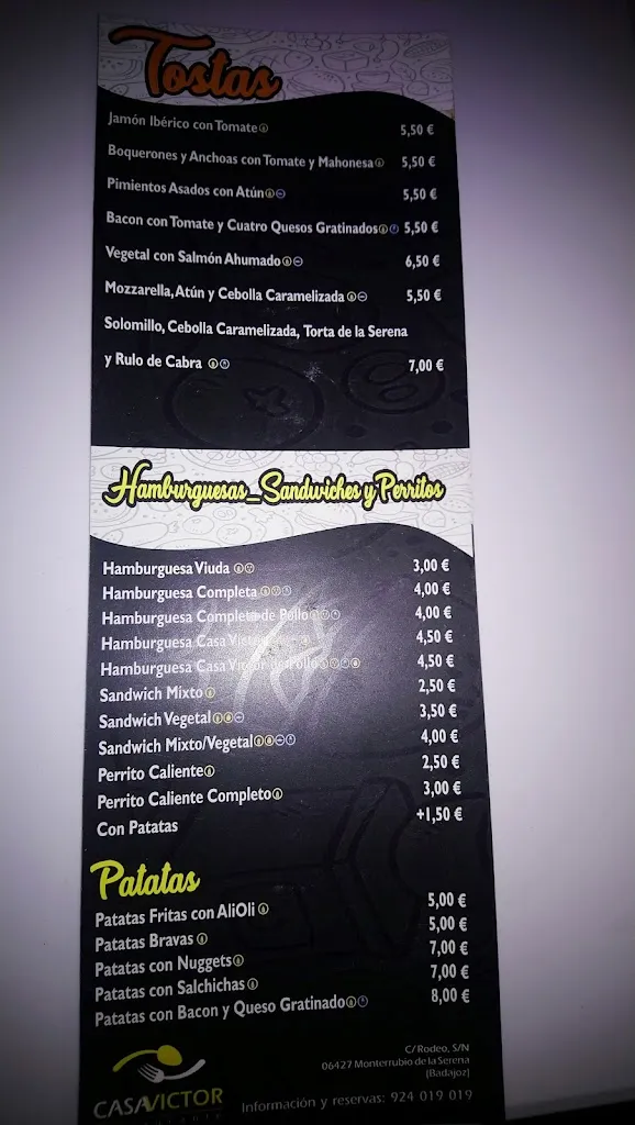 Menu_Restaurante Casa Víctor_Monterrubio de la Serena_image_1