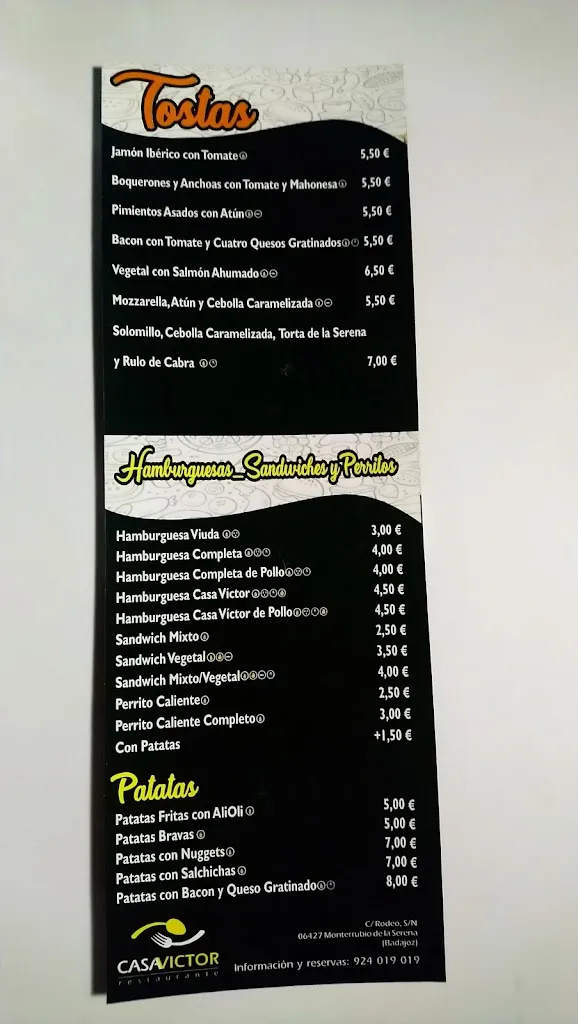 Menu_Restaurante Casa Víctor_Monterrubio de la Serena_image_2
