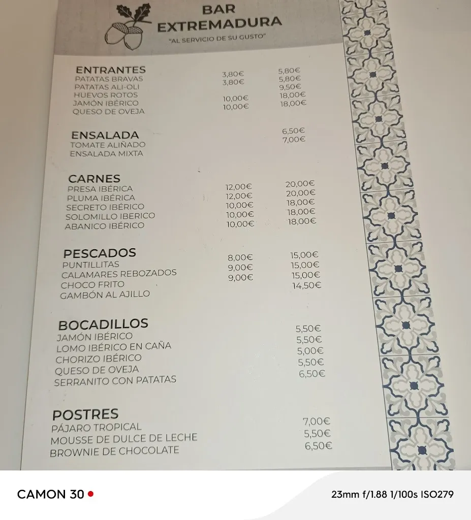 Menu_Bar Extremadura_Monesterio_image_3