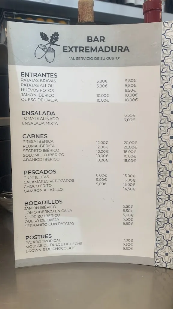 Menu_Bar Extremadura_Monesterio_image_4