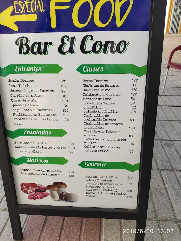 Menü_Bar El Cono_Monesterio_Bild_2