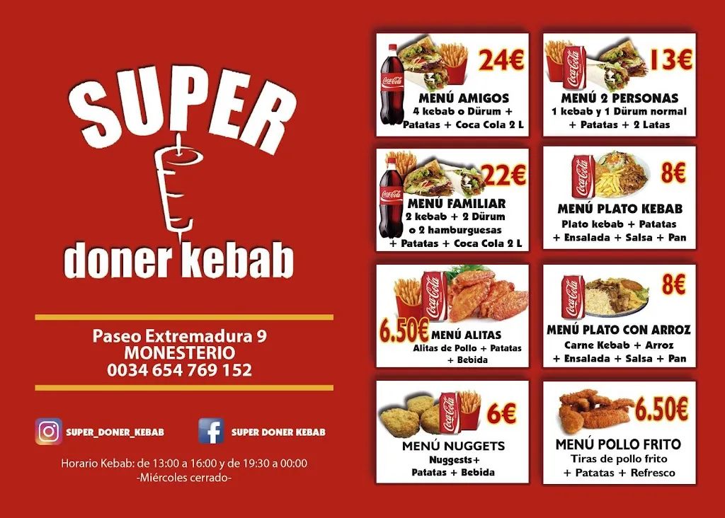 Menu_Super Doner Kebab Monesterio_Monesterio_image_2
