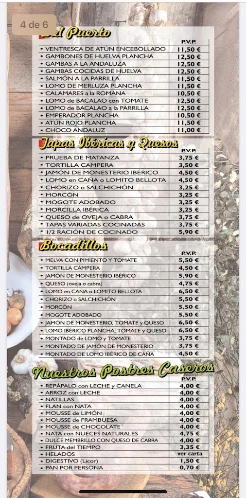 Menu_Venta El Culebrín_Monesterio_image_3