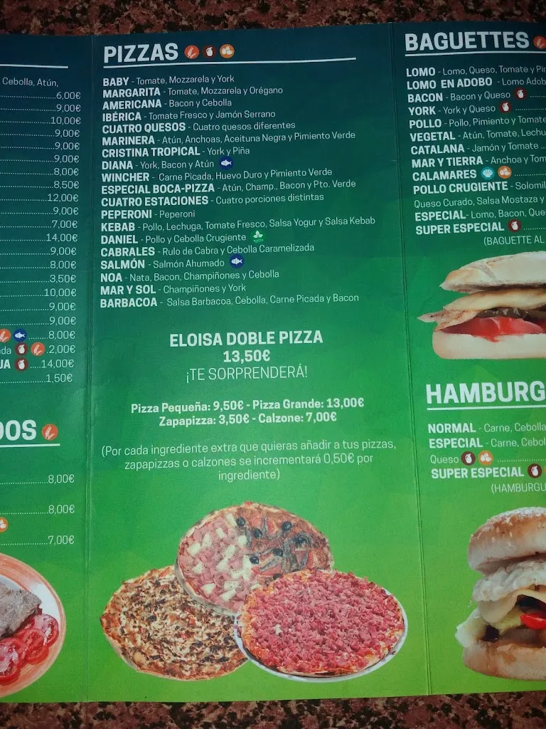 Menu_Restaurante Bocapizza_Navalvillar de Pela_immagine_2