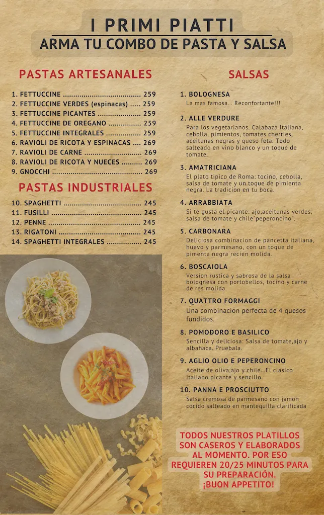 Menu_Trattoria La Pasta Montejo_Mérida_image_2